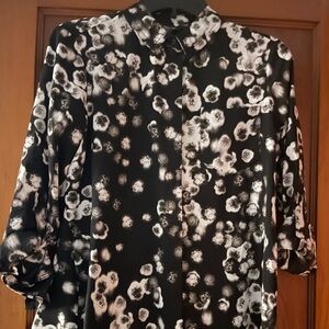 Simply Vera Vera Wang Black and White Floral Top